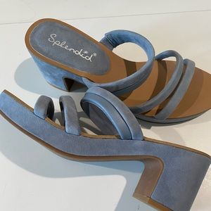 Splendid light blue mules